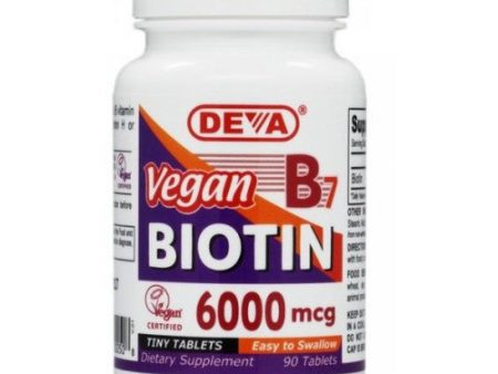 Vegan Biotin 90 Tabs By Deva Vegan Vitamins For Sale