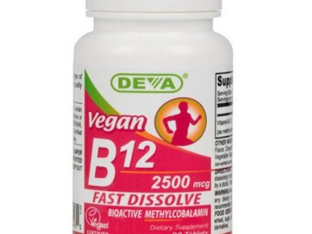 Vegan Sublingual B-12 90 Tabs By Deva Vegan Vitamins Supply