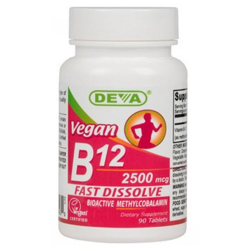 Vegan Sublingual B-12 90 Tabs By Deva Vegan Vitamins Supply