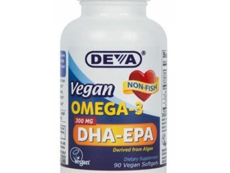 Omega-3 Vegan DHA-EPA High Potency 90 Softgels By Deva Vegan Vitamins For Cheap