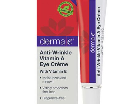 Anti-Wrinkle Vitam A Eye Creme 0.5 oz By Derma e Fashion