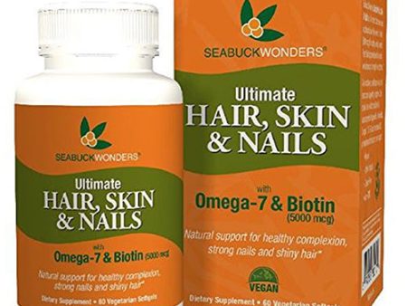 Ultimate Hair, Skin & Nails 60 Soft Gels By Seabuck Wonders For Discount